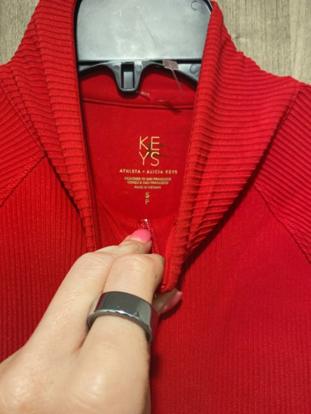 Alicia Keys X Athleta Red Zip-Up Pullover - Picture 2 of 6